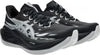 The ASICS Superblast 3 (All Gender) running shoes by Asics combine a sleek black and white design with the iconic ASICS logo on the sides and stylish white soles featuring black and gray accents. Engineered for daily runs, this model offers exceptional comfort and responsiveness with its FF LEAP cushioning technology.