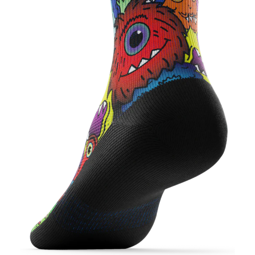 Outway Crew Socks, Moisture Wicking Athletic Calf Socks With Arch Support For Men And Women, Colorful Design, Bam Crew, M-L - View #2